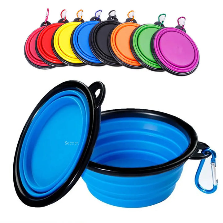 Collapsible Pet Silicone Dog Food/Water Bowl