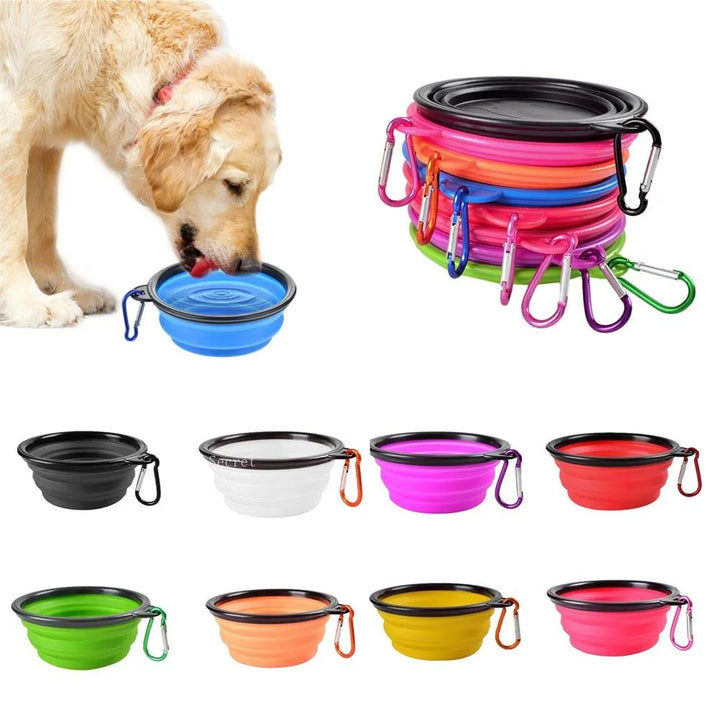 Collapsible Pet Silicone Dog Food/Water Bowl