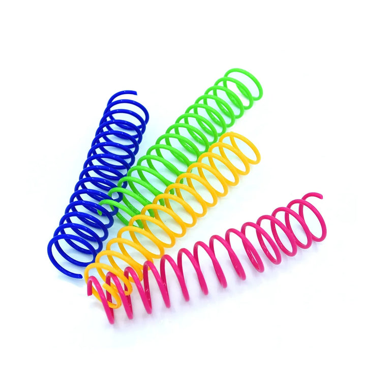 4/8/12pcs Cat Large Color Plastic Spring Toy