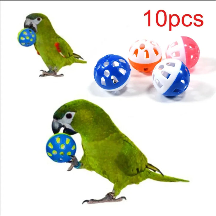 Parrot Toy Colorful Hollow Rolling Bell Ball